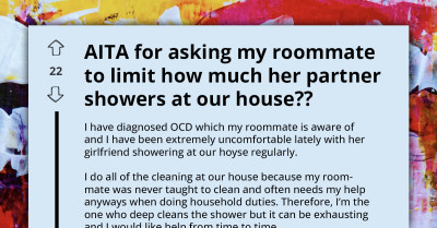 Redditors Render Advice to Confused Lady with OCD on How to Stop Her Roommate's Friend from Always Bathing at Their House