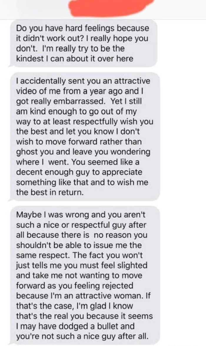 She's still kind enough to respectfully go out of her way to let him know