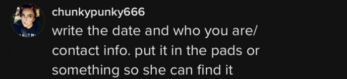 This person is suggesting that the creator leave her signature behind