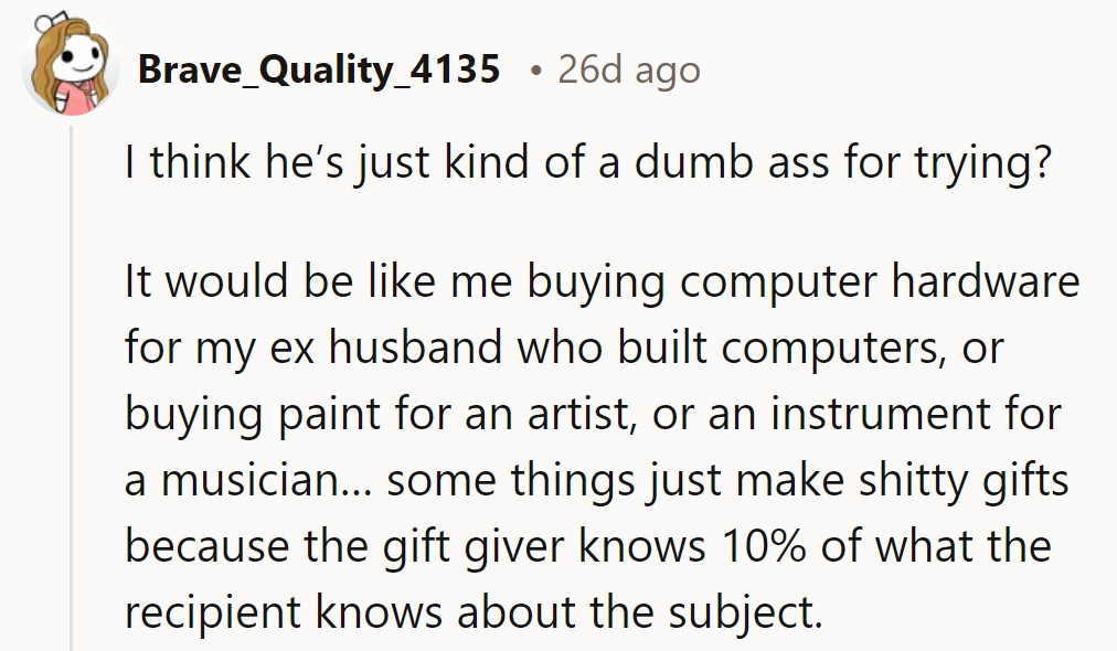 Gifting jewelry to a jeweler? That's like offering sunscreen to the sun!