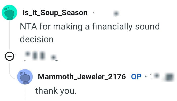 The OP made a financially sound decision