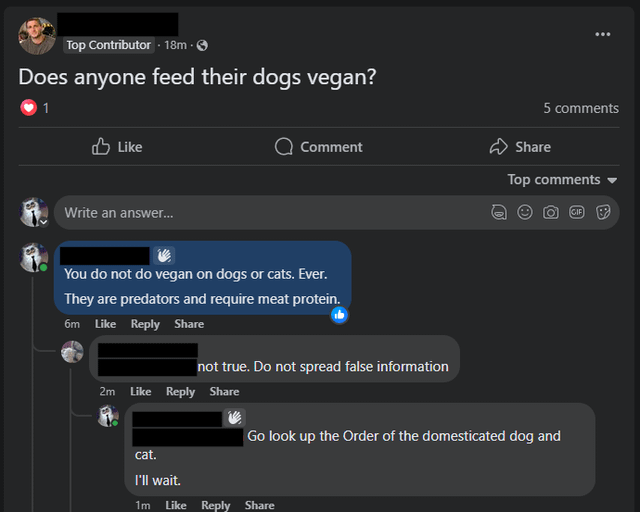 Are there people who actually put their dogs or cats on a vegan-only diet?