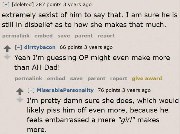 The cousin's husband is jealous because a 