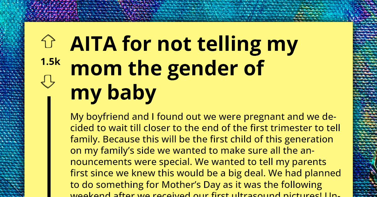 Expectant Mom Defends Her Right To Plan Gender Reveal Party Against Overzealous Grandma-In-Waiting