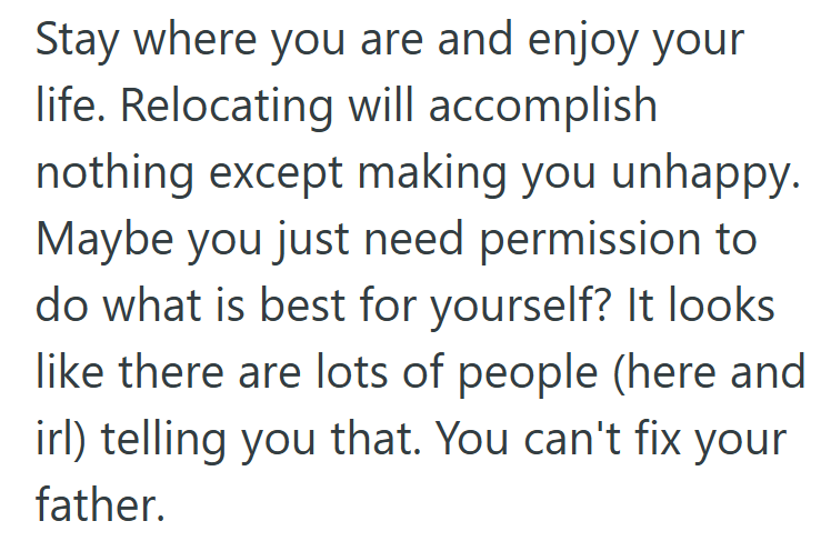 Sometimes people just need permission to choose peace over guilt, even if it feels selfish.