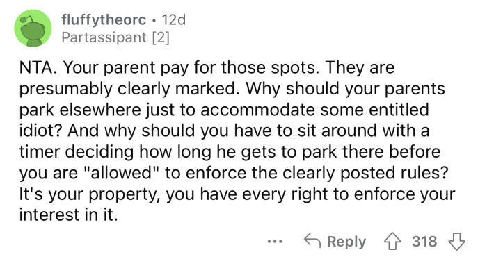 OP has the right to enforce the clearly posted rules on their property.