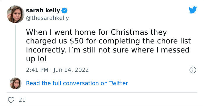 24. You pay to do some chores now?