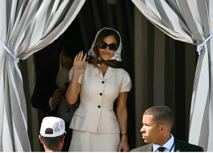 Bezos and Sanchez exchanged rings; she now goes by Lauren Sanchez Bezos online.