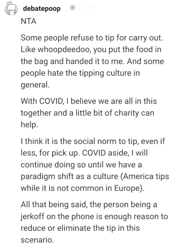 The tipping culture in general