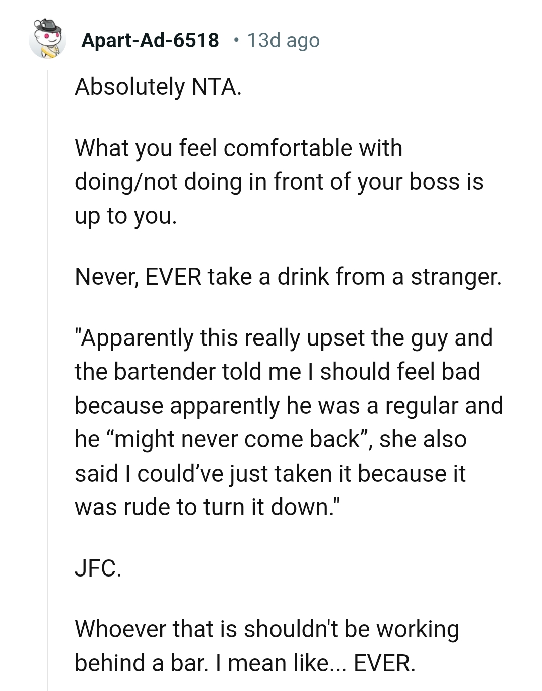 Never ever take a drink from a stranger