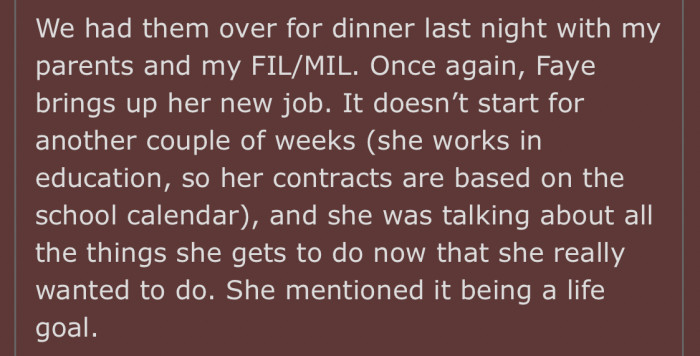 OP doesn't like the fact that her BIL's girlfriend constantly talks about her achievements.