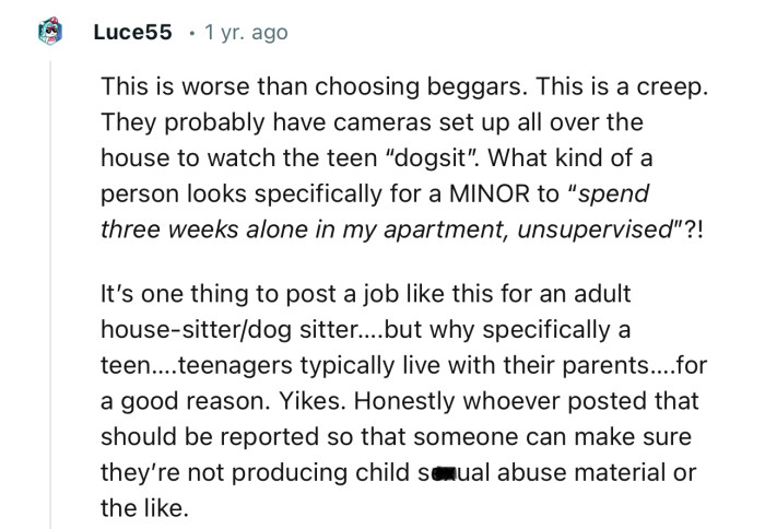 “This Is Worse Than Choosing Beggars. This Is a Creep.”