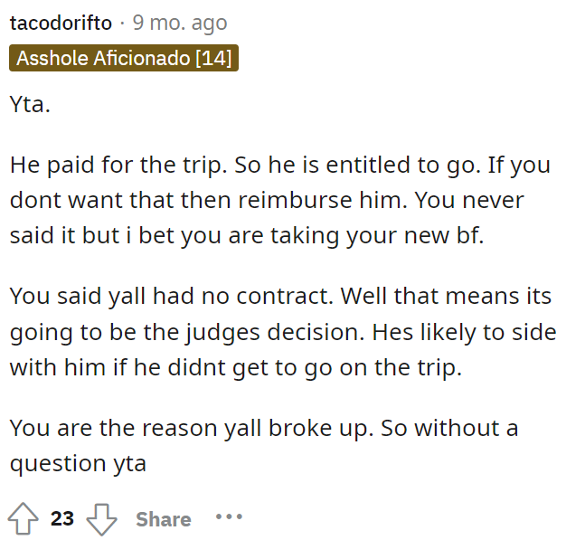 It seems like there's no argument here, and everyone thinks that OP is in the wrong for this.