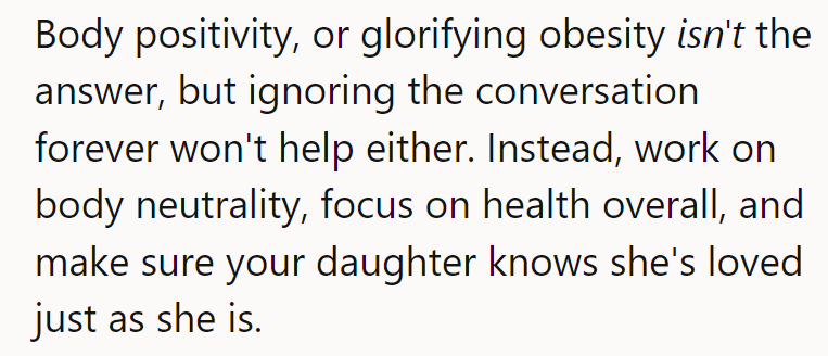 Balance body positivity with realism—aim for body neutrality and emphasize overall health and self-love.