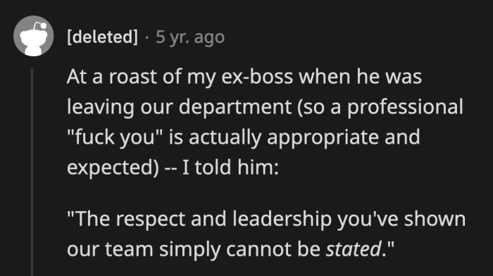 28. A corporate-approved event to roast your boss? Sounds like a trap to me.