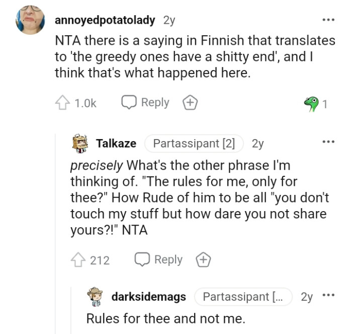 The greedy ones get a sh*tty end