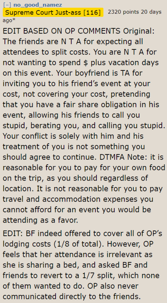 Just from the edits made by this user, the OP isn't mentioning some important points of the story.