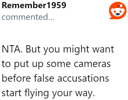 It's a story that kids will learn anyway, so it doesn't make the OP the a-hole. She needs to put up cameras, though.