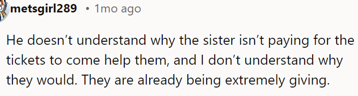 It's the least the OP and his wife could do