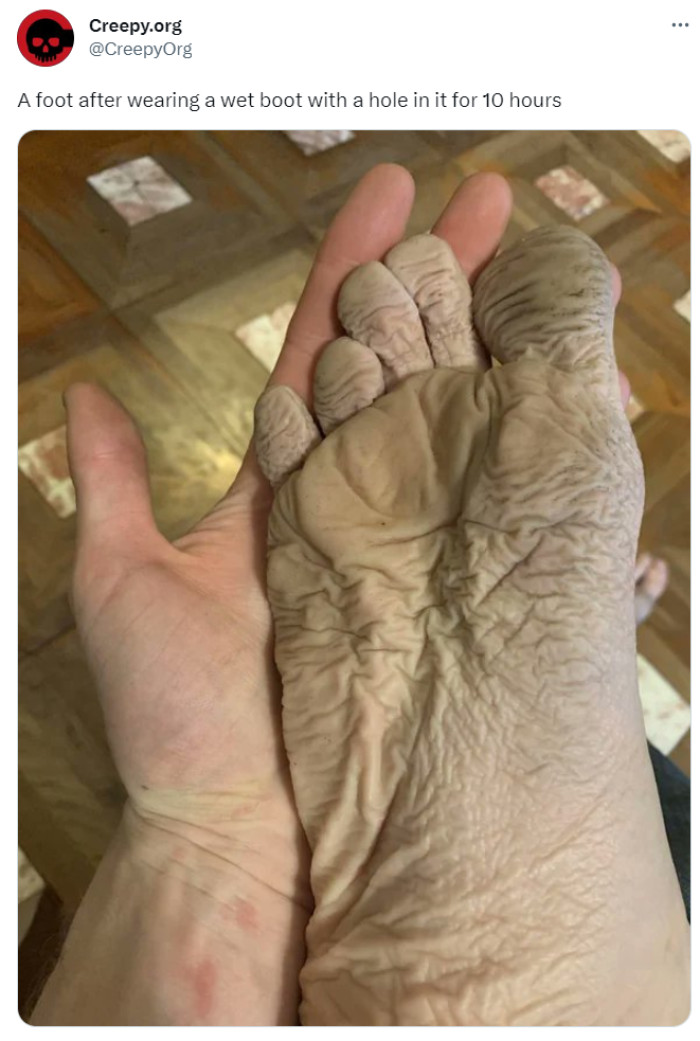 13. Hopefully, they replaced that boot