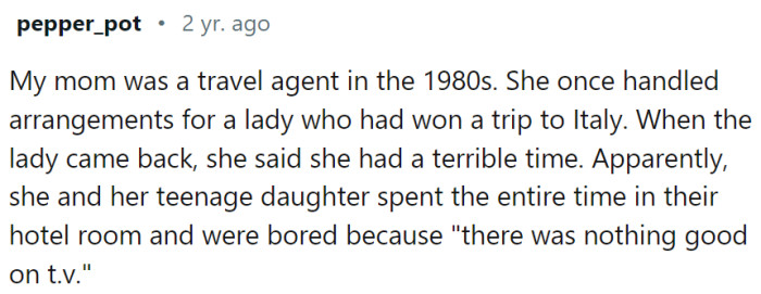 Nothing good on TV in Italy