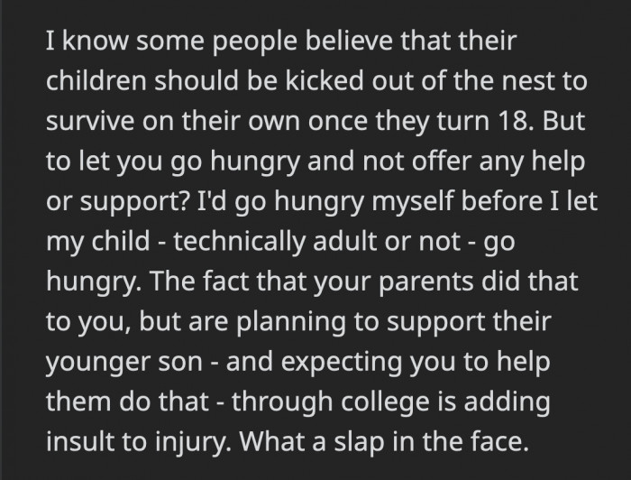 It’s nothing against the adoption, but it’s about them not arranging their priorities enough to stand up as his parents all throughout as well.