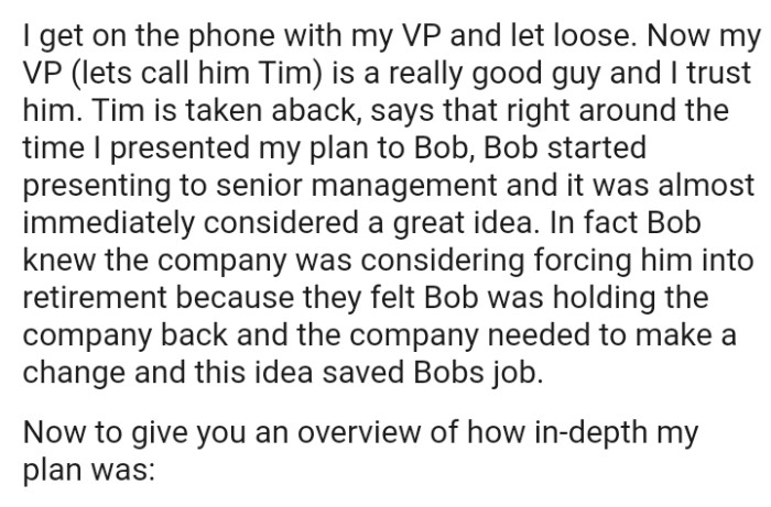 The OP decided to let loose