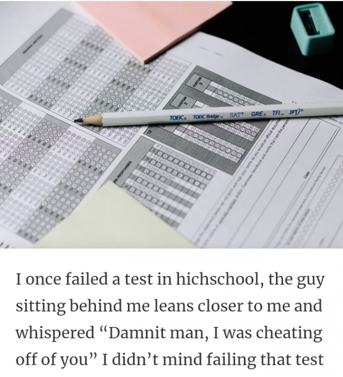 11. A test that I didn't mind failing