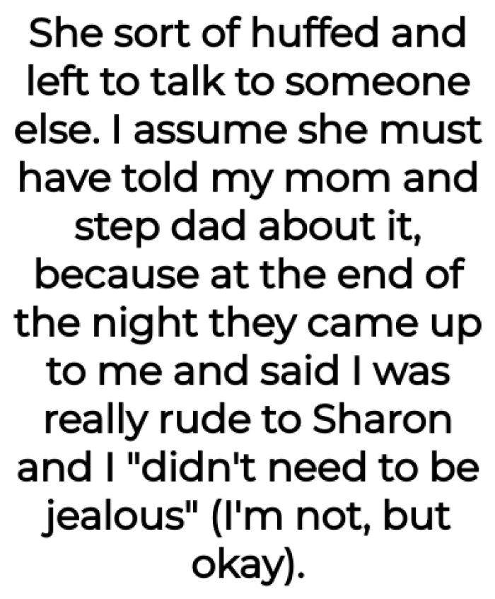 OP's stepsister went to report to her mom