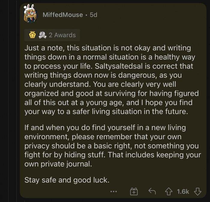 Writing things down is a healthy way to process life.