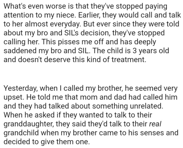 The child is 3 years old and doesn't deserve this kind of treatment