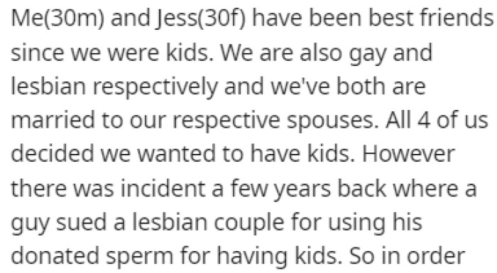 OP and his best friend, Jess have been best friends since they were kids