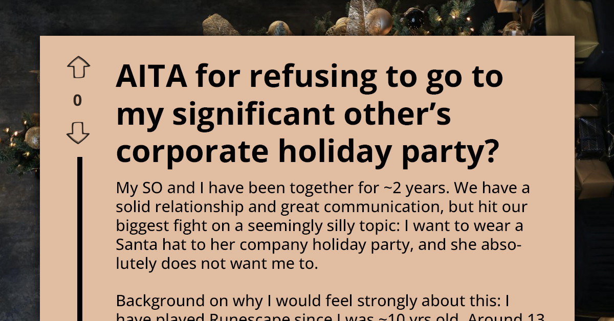 Redditor Sparks Major Debate Over Wearing A Santa Hat To A Cocktail Party