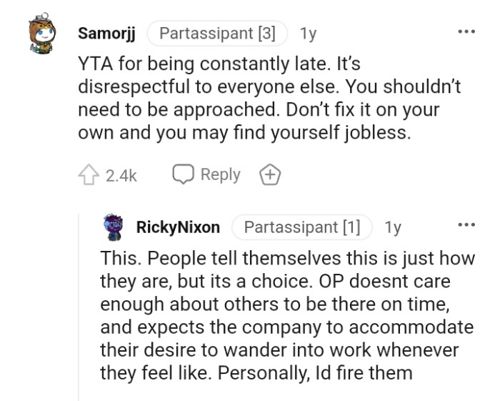 The OP may end up jobless