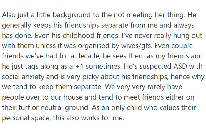 He keeps his friendships separate