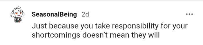 11. Taking responsibility for your shortcomings