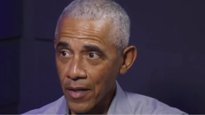 Barack Obama speaking at a news event about UFO sightings