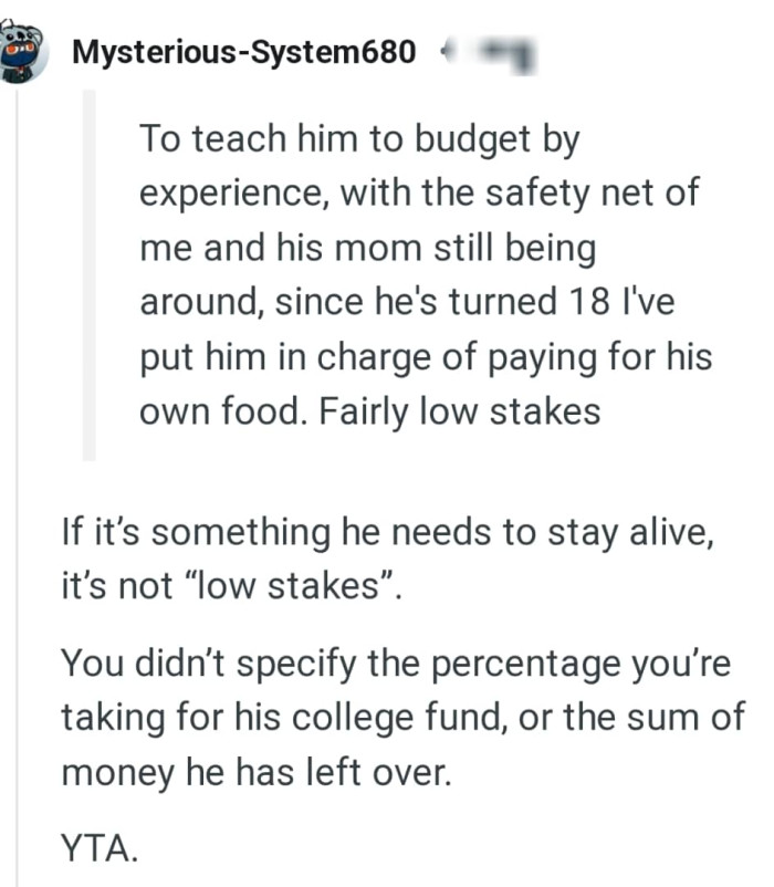 Specifying the percentage