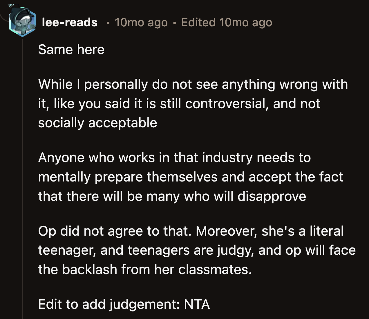 Her sister's job is her choice. It is naive to think people will take it in stride and leave OP out of it.