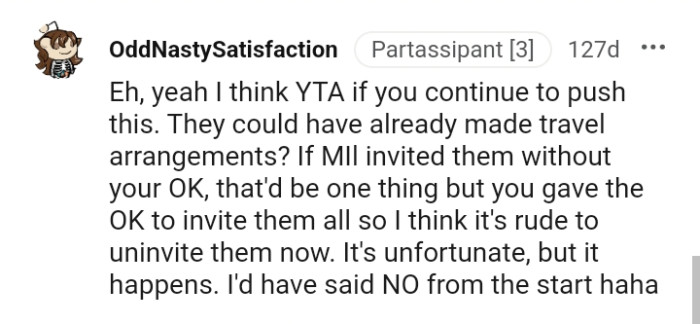 It is an unfortunate thing but it has already happened