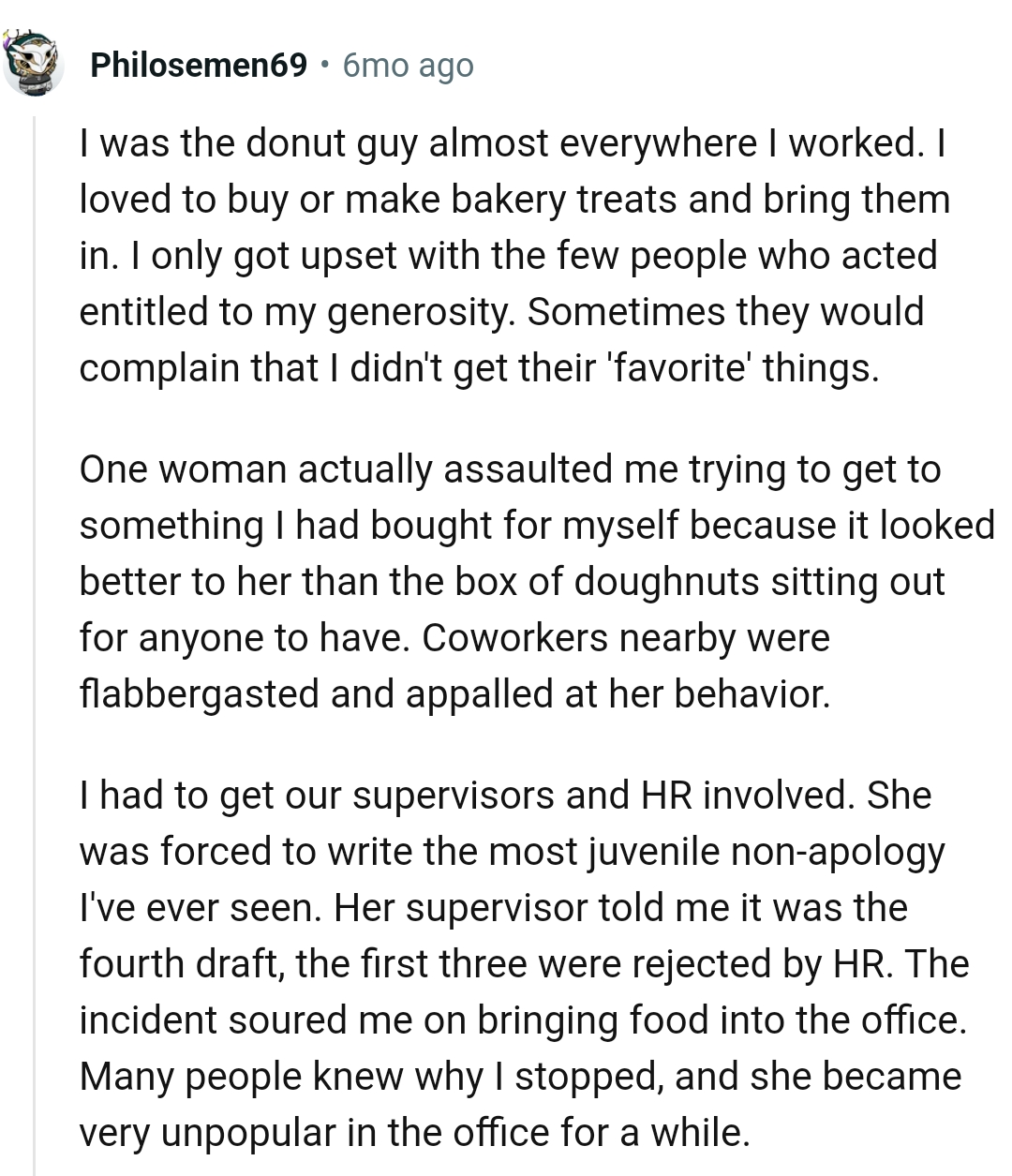 Complaining that they didn't get their favorite things