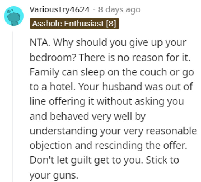 Can't let the guilt get to you!