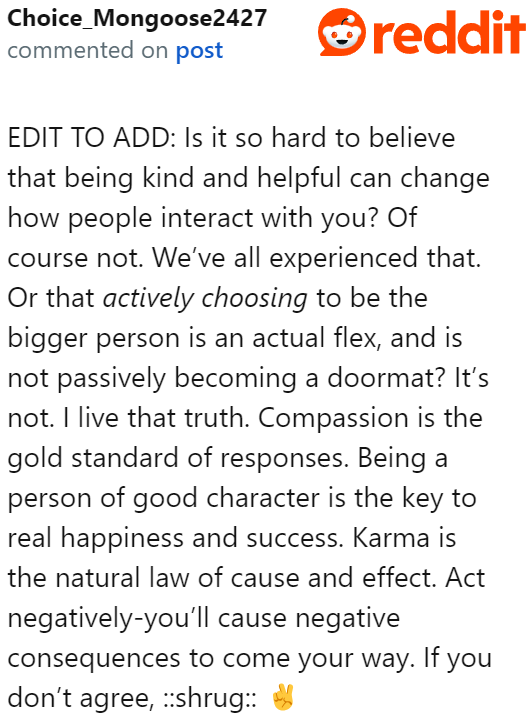 Choosing to be kind = Flexing