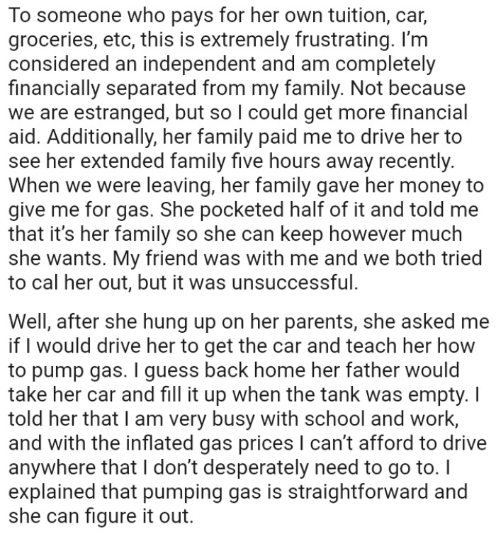 OP's friend was with her, and they both tried to call her roommate out, but it was unsuccessful