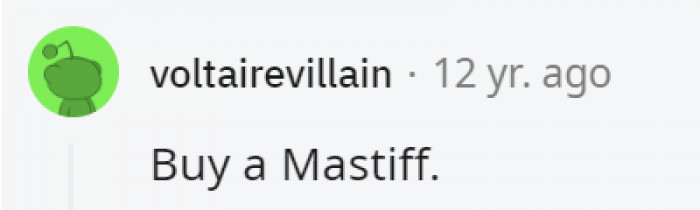 19. Big dogs are really good at scaring off thieves