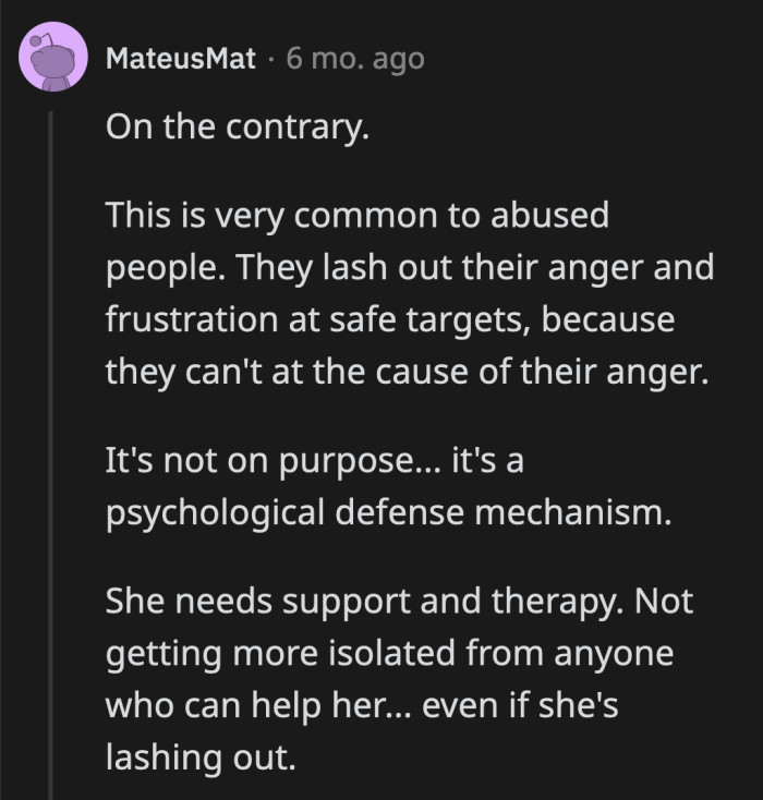 Chloe needs to know that OP supports her 100% no matter what.