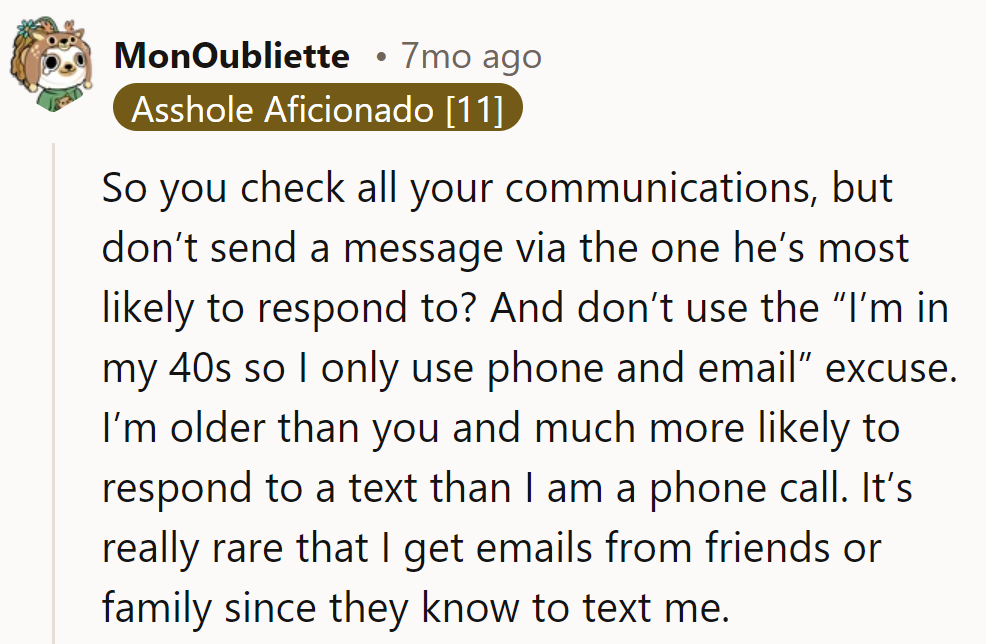 Generation gap: 1, Communication: 0. Who knew texts could be so age-defining?