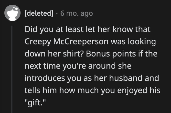 It's his fault for dismissing OP as just another busybody in the shop.