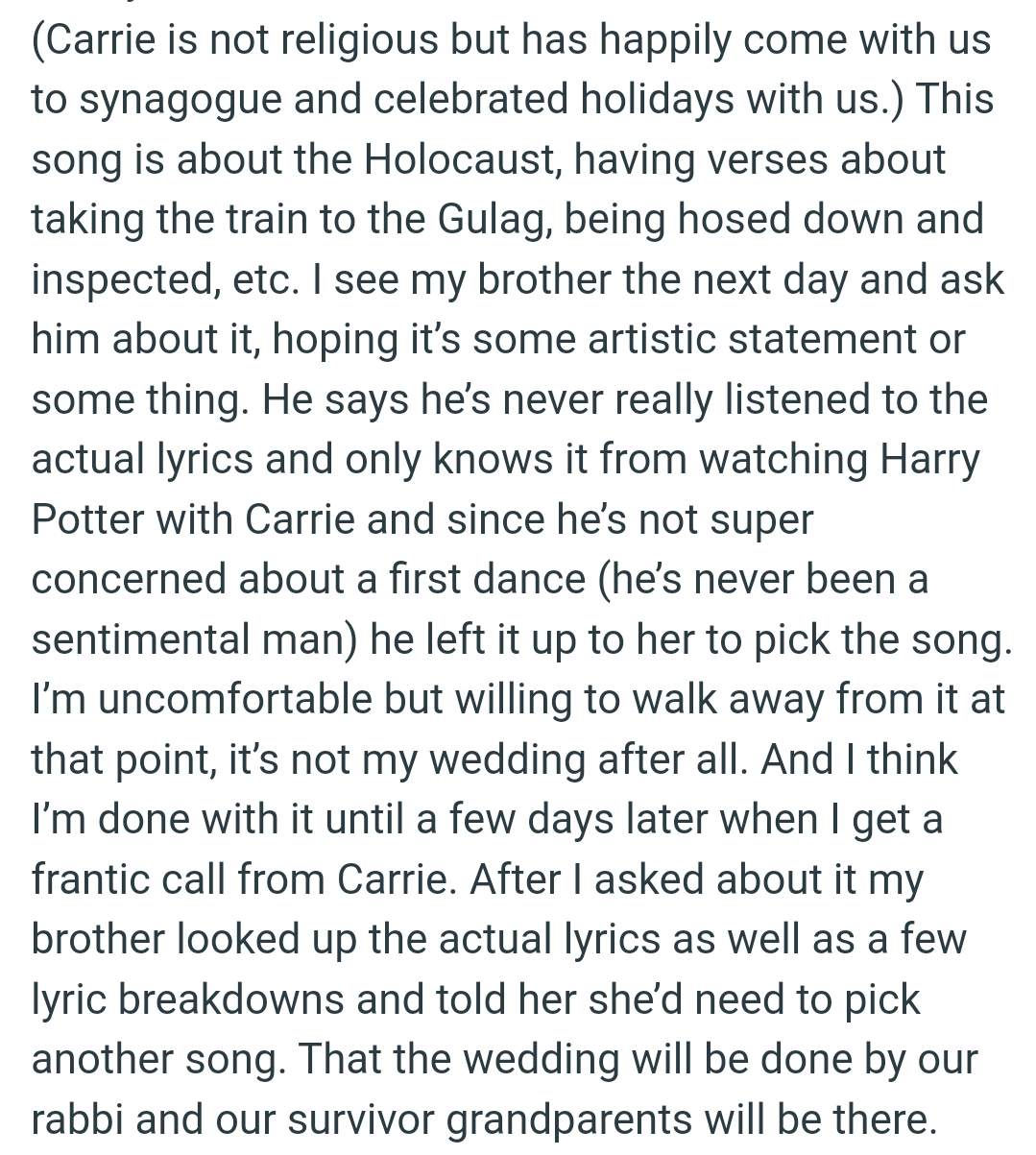 He says he’s never really listened to the actual lyrics and only knows it from watching Harry Potter