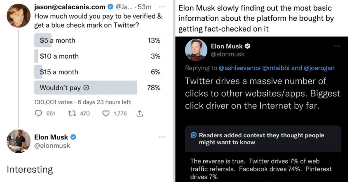 30 Tweets About Elon Musk And Twitter's Impending Doom